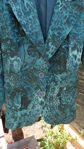 Americana Look Me floral verde azulado