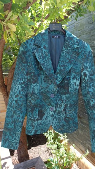 Americana Look Me floral verde azulado