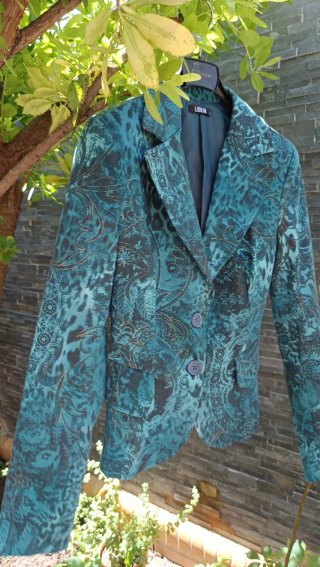Americana Look Me floral verde azulado
