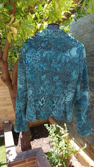 Americana Look Me floral verde azulado