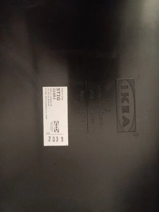 Silla alta Ikea Stig negra y gris