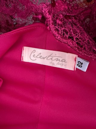 Vestido Fiesta Celestina Buganvilla Talla 46 NUEVO