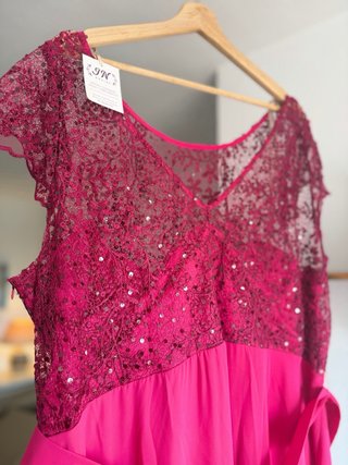 Vestido Fiesta Celestina Buganvilla Talla 46 NUEVO