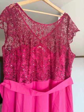 Vestido Fiesta Celestina Buganvilla Talla 46 NUEVO