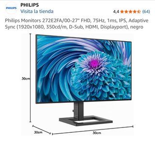 2 Monitores Philips 27” + Soporte VESA BONTEC