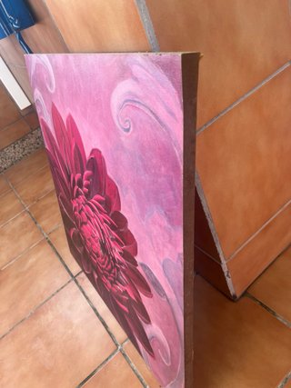 Cuadro de flor rosa y morada Esta muy bien estado