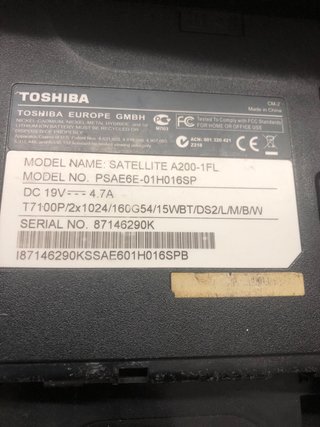 Despiece Toshiba Satellite A200-1FL