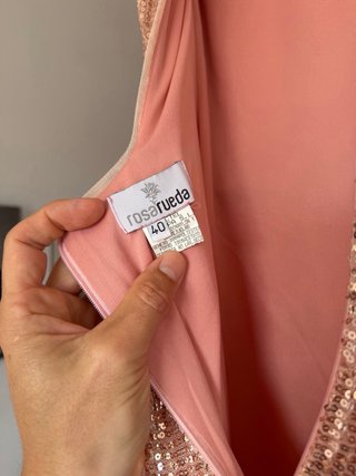Vestido Sirena Lentejuelas Rosa T40 NUEVO