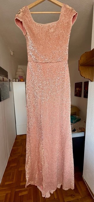 Vestido Sirena Lentejuelas Rosa T40 NUEVO