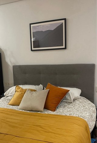 Cabecero DHOME capitoné gris 160x120cm