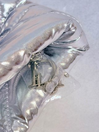 Neceser Dior Clutch Silver Metallic