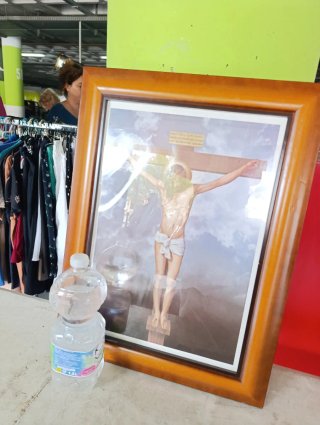 Cuadro al óleo dorado