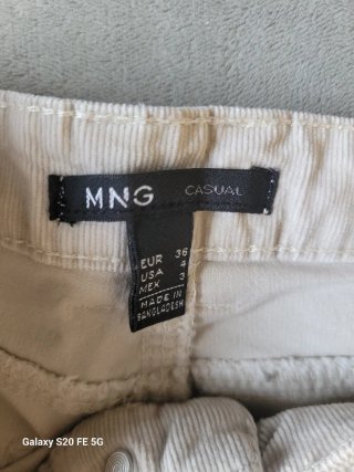 Pantalón Mango Beige Pana Talla 36