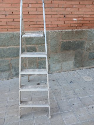 Escalera de mano metálica