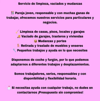 Limpieza vacíos portes