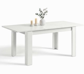 Mesa extensible comedor blanca madera