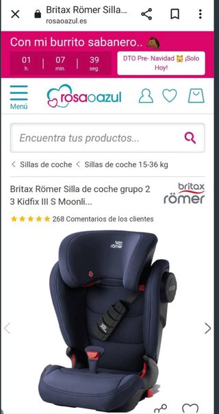 Silla coche Britax Römer Grupo 2