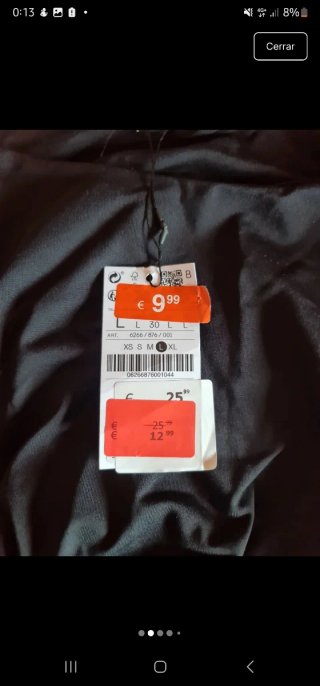 Vestido ajustado negro talla L Stradivarius