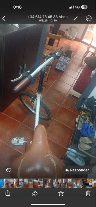 Bicicleta plegable blanca