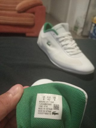 Zapatillas Lacoste Blancas y Verdes originales
