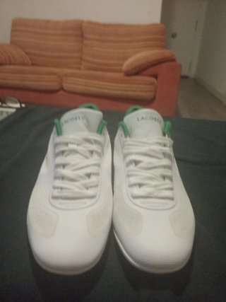 Zapatillas Lacoste Blancas y Verdes originales