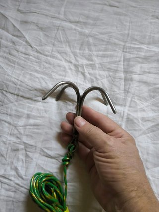 Gato Gancho Acero con Cuerda - Ancla grappin