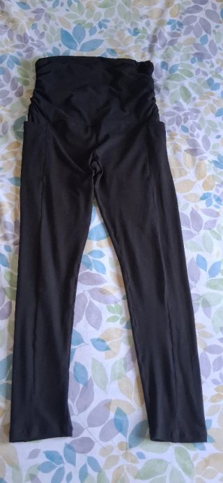 Leggings premamá afelpados negros