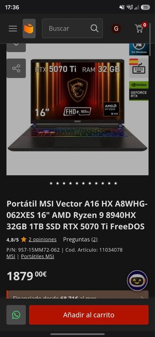 MSI Vector A16 HX | Ryzen 9 8940HX | RTX 5070 Ti