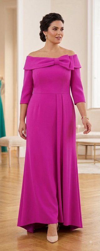 Vestido Largo Madison T46 Fucsia NUEVO