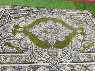 Alfombra Turca Verde Estampada