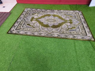 Alfombra Turca Verde Estampada