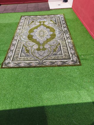 Alfombra Turca Verde Estampada