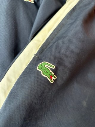 Chaqueta Cortavientos Lacoste Azul y Blanco