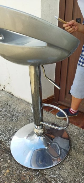 2 Taburetes Cocina/Bar Metal y Plástico