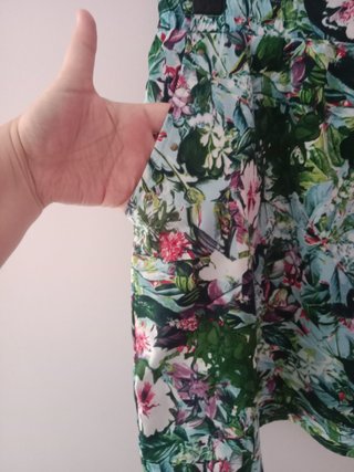 Falda estampada floral mujer