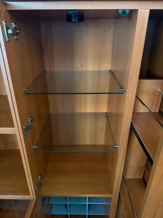 Mueble Bar Madera y Cristal