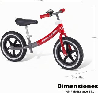Bicicleta Equilibrio Radio Flyer Roja Para Niños