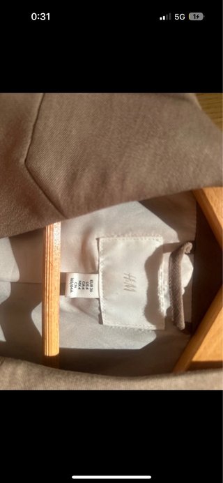 Blazer H&M Beige Talla 36 Mujer