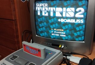 Super Famicom con 2 mandos y Tetris 2