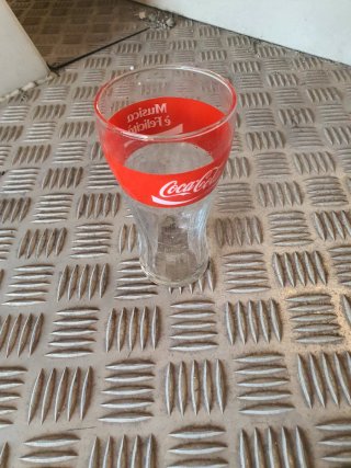 Bicchiere Coca Cola Rosso Trasparente