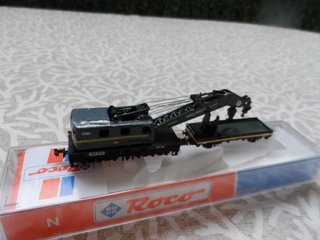 GRUA CON VAGON RENFE ROCO ESCALA N