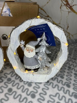 Tronco LED Navidad Ángel/Papá Noel Resina