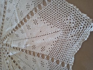 Mantel tejido crochet blanco