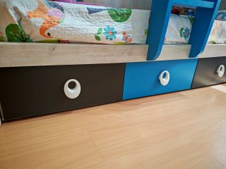 Dormitorio juvenil. Camas tipo tren 90