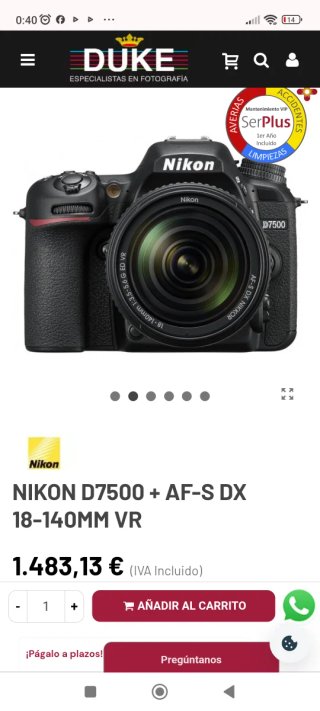 Nikon D7500 + AF-S DX 18-140mm VR