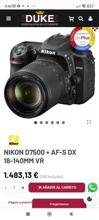 Nikon D7500 + AF-S DX 18-140mm VR