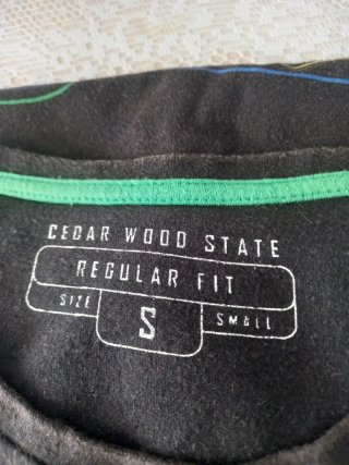 Camiseta Negra "Cedar Wood State" talla S.