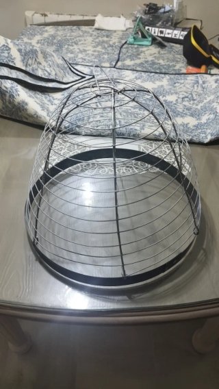 Cubre brasero antichispa metálico y cristal