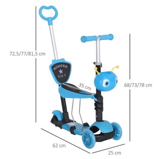 Patinete 3 en 1 para niños