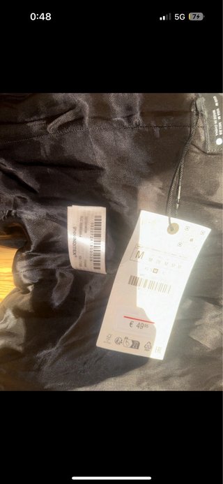 Top terciopelo Zara negro Talla M